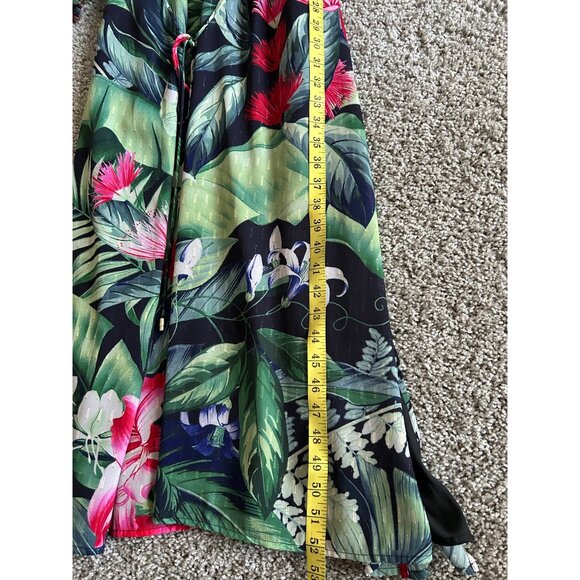 Tommy Bahama Women's Sz L Celebration Tropical Floral Maxi Dress - Picture 9 of 12